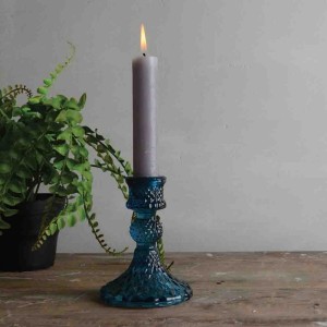 Candlesticks Harlequin Blue